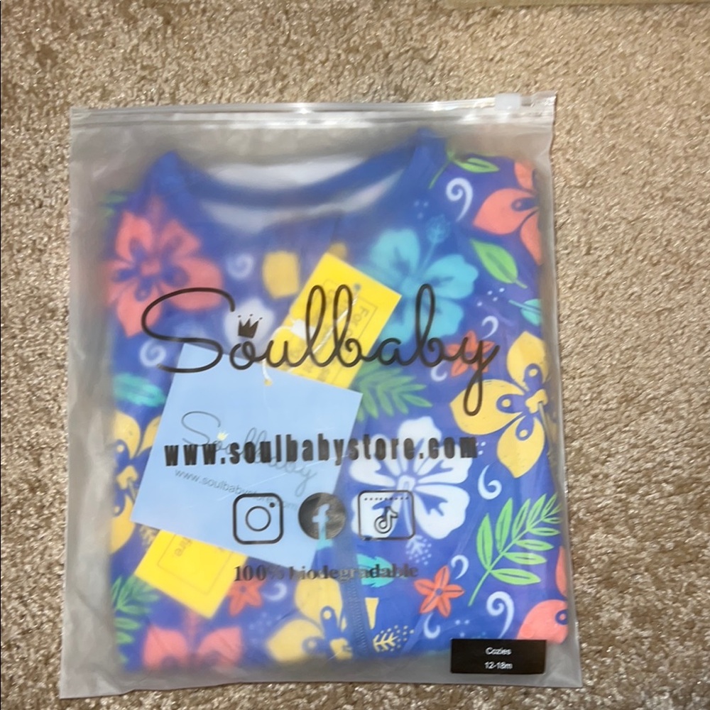 Hawaiian Print Zippy NWT 12-18M